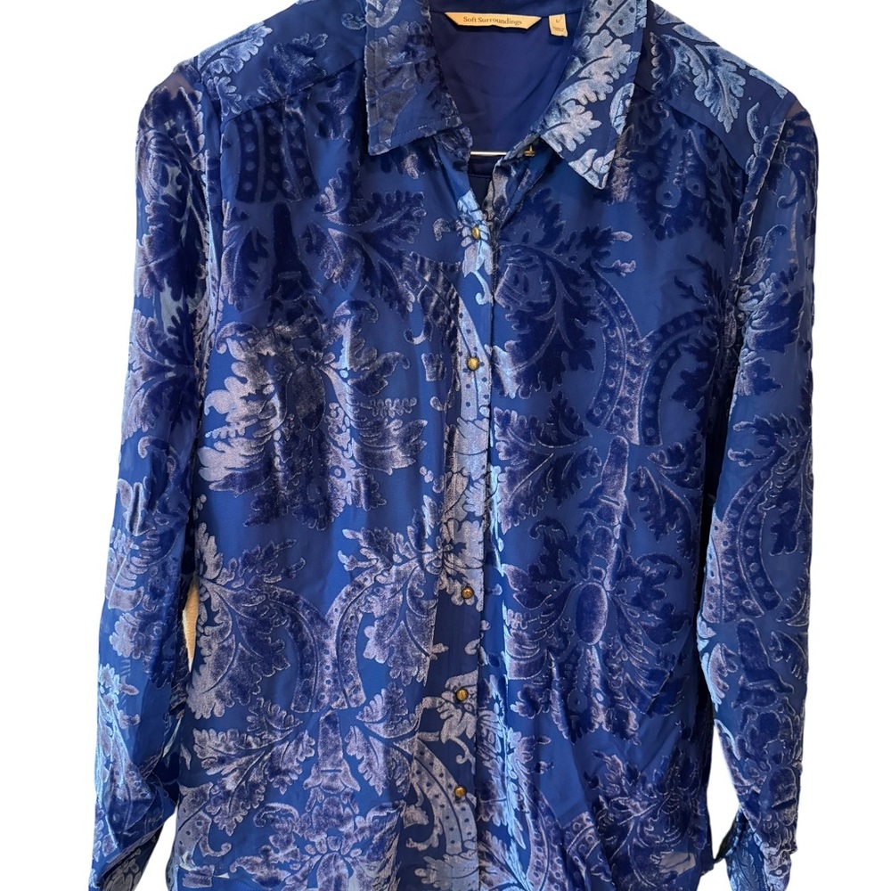 Soft Surroundings Velvet Shirt